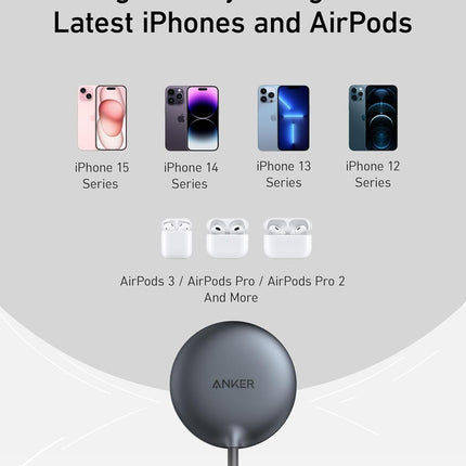Anker MagSafe Charger Compatible, MagGo Magnetic Wireless Charger