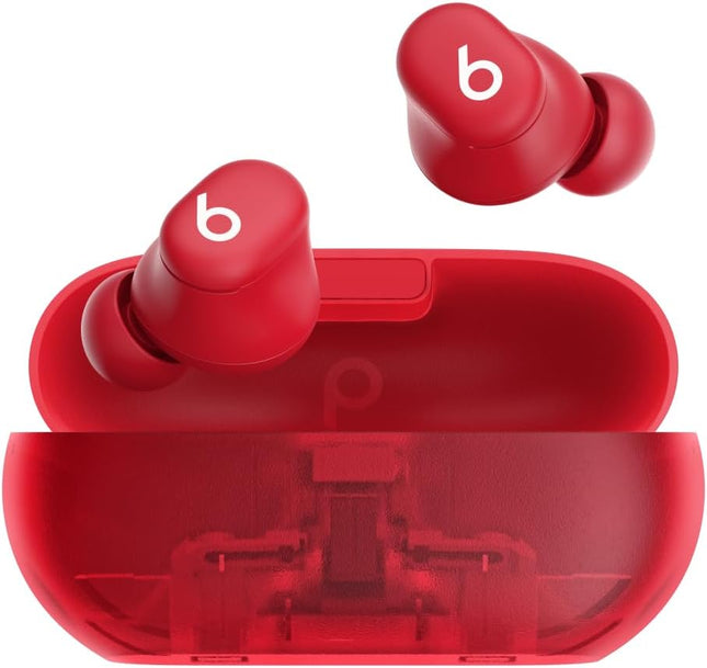 Beats Solo Buds — Wireless Bluetooth Earbuds Transparent Red