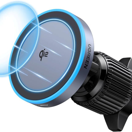 UGREEN Qi2 15W Magsafe Car Charger Wireless Fast Charging Magnetic 360° Rotatable