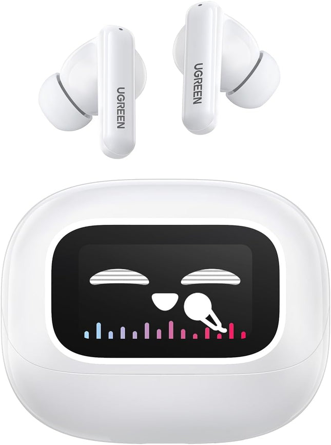 UGREEN Echo Buds Magic, Active Noise Cancelling Earbuds with Fun Smart Display