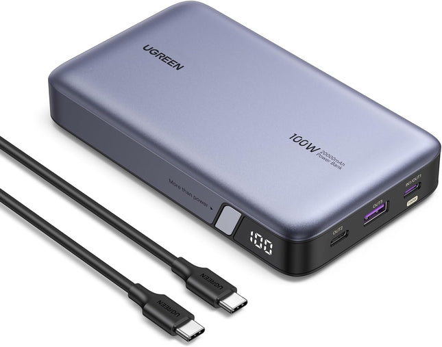 UGREEN Power Bank 20000mAh, 100W Fast Charging