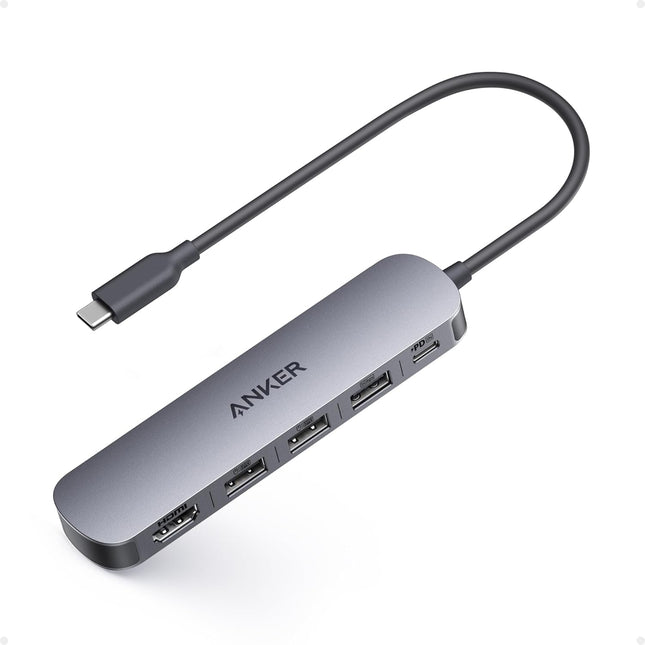 Anker USB-C Hub (5-in-1), 4K@30Hz HDMI with 100W