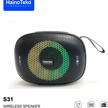Haino Teko Germany S31 Portable Wireless Bluetooth Speaker Black