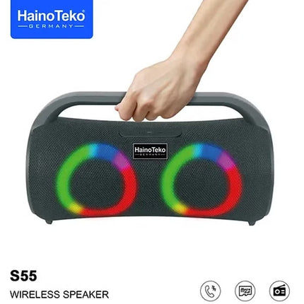 Haino Teko Germany S55 Portable Wireless Bluetooth Speaker Black