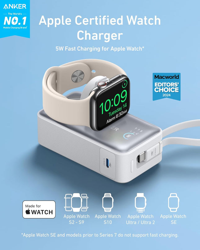 Anker MagGo Power Bank for Apple Watch, Officially Certified 10,000mAh