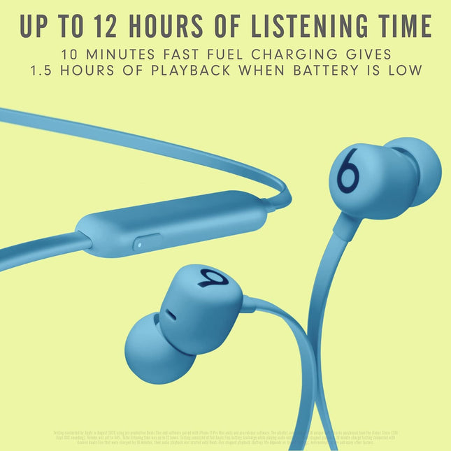 Beats Flex Wireless Neckband Earphones , Magnetic Earbuds, Class 1 Bluetooth  Blue