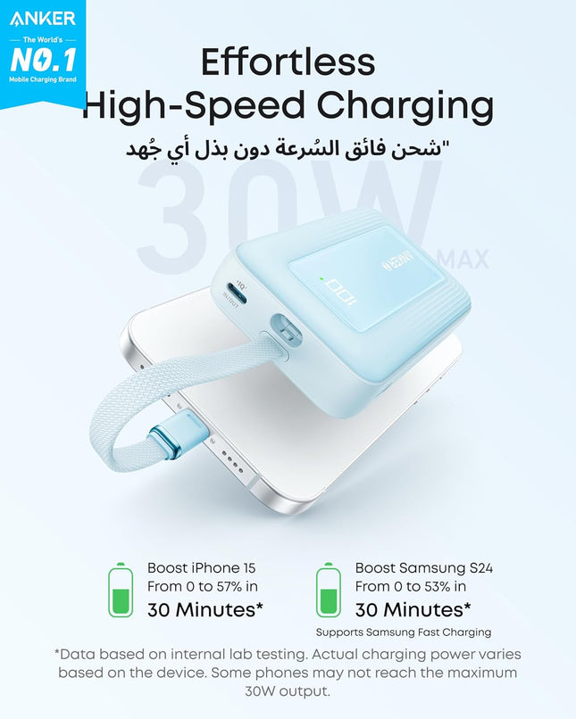 Anker Zolo Power Bank, 10,000mAh 30W High-Speed Portable Charger