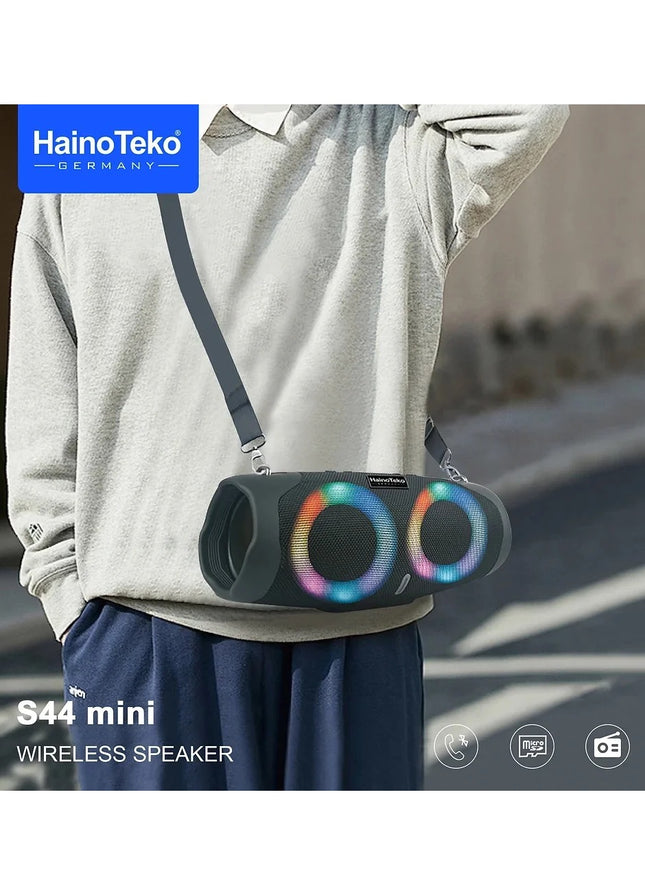 Haino Teko Germany S44 Mini Portable Wireless Bluetooth Speaker Black