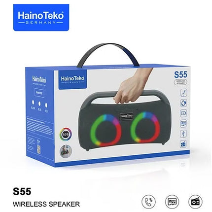Haino Teko Germany S55 Portable Wireless Bluetooth Speaker Black