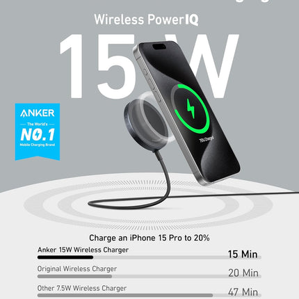 Anker MagSafe Charger Compatible, MagGo Magnetic Wireless Charger