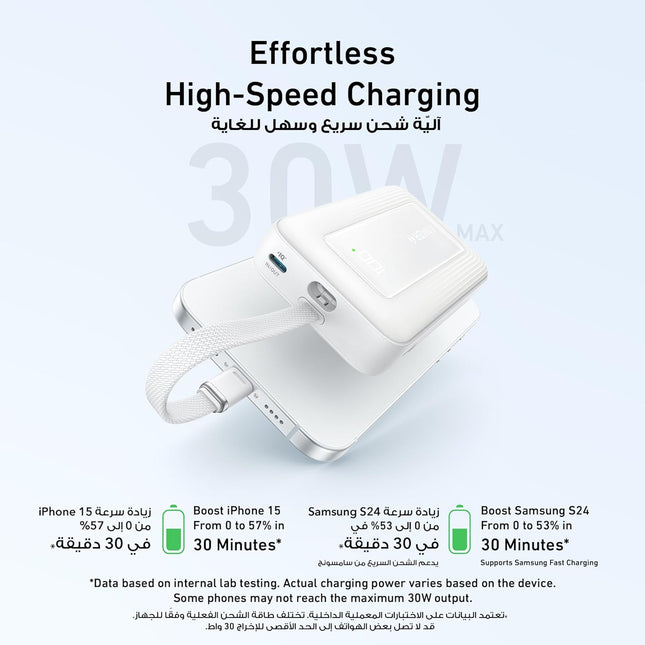 Anker Zolo Power Bank, 10,000mAh 30W High-Speed Portable Charger