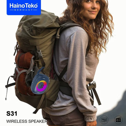 Haino Teko Germany S31 Portable Wireless Bluetooth Speaker Black