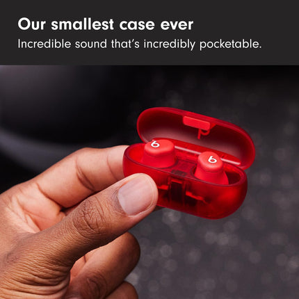 Beats Solo Buds — Wireless Bluetooth Earbuds Transparent Red