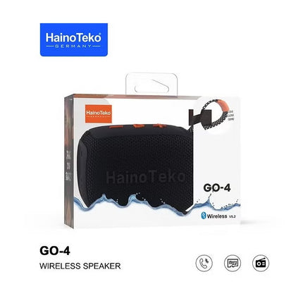 Haino Teko Germany GO 4 Portable Mini Bluetooth Wireless Speaker Black