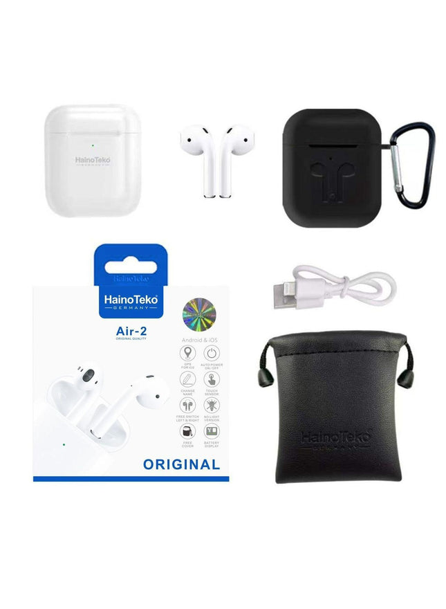 Haino Teko Air 2 Bluetooth Wireless Earbuds for Android & iOS - White