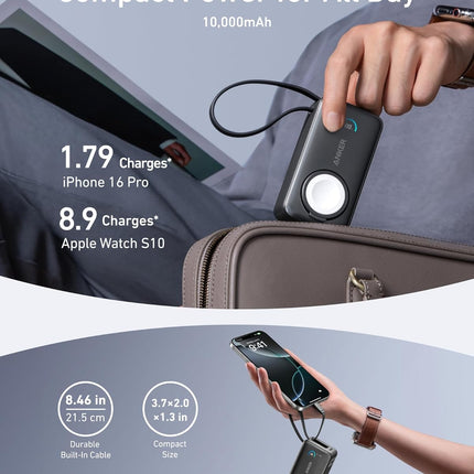 Anker MagGo Power Bank for Apple Watch, Officially Certified 10,000mAh