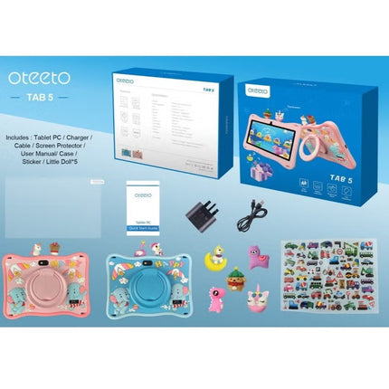 Oteeto TAB 5 Kids 5G Wifi Tablet with 7 Inch IPS LED Display Blue
