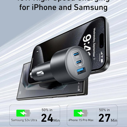 Anker Car Charger, 167.5W Max 3-Port Car Charger