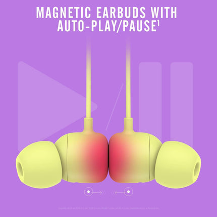 Beats Flex Wireless Neckband Earphones , Magnetic Earbuds, Class 1 Bluetooth  Yellow