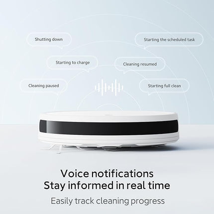 Xiaomi Robot Vacuum E10 | Slim Powerful Suction Fan Blower- 4000pa  White