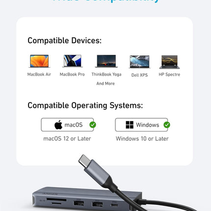 Anker USB C Hub, Dual-Display USB-C Hub (10-in-1),