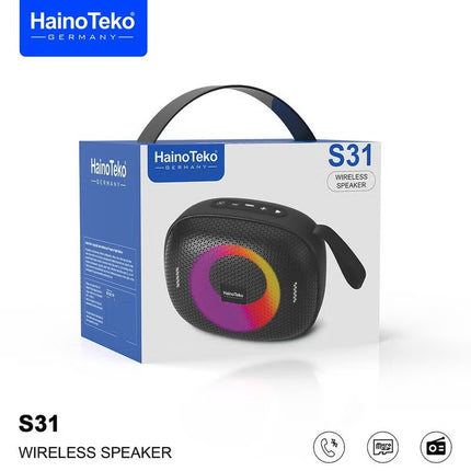 Haino Teko Germany S31 Portable Wireless Bluetooth Speaker Black