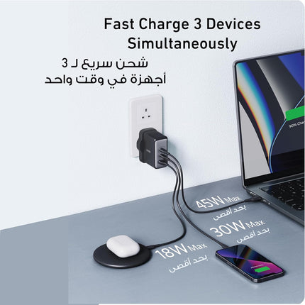Anker 100W USB C Charger, 736 GaN II Charger, 3-Port