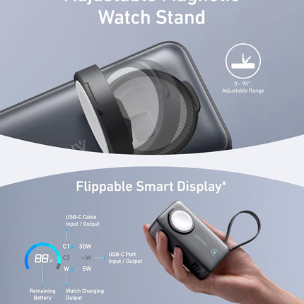 Anker MagGo Power Bank for Apple Watch, Officially Certified 10,000mAh