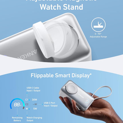 Anker MagGo Power Bank for Apple Watch, Officially Certified 10,000mAh