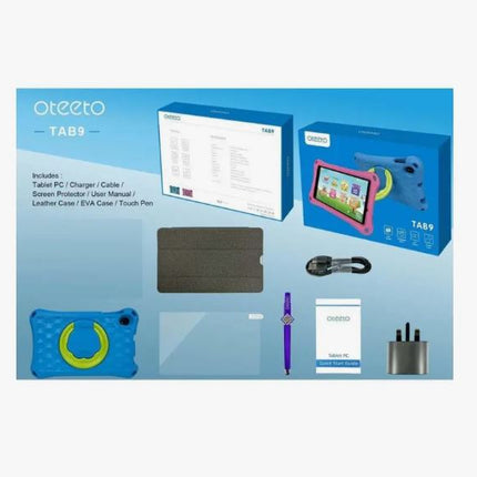 Oteeto Tab 9 Kids 8.0 Inch IPS Display Blue/Black Tablet