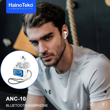 Haino Teko Germany ANC10 Wireless Earbuds Digital Display White