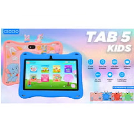 Oteeto TAB 5 Kids 5G Wifi Tablet with 7 Inch IPS LED Display Pink