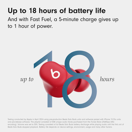 Beats Solo Buds — Wireless Bluetooth Earbuds Transparent Red