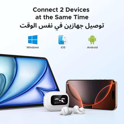 UGREEN ClipBuds Magic, Bluetooth Earbuds with Fun Smart Display