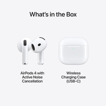 Apple AirPods 4 ANC Wireless Bluetooth Earbuds, with Active Noise Cancellation