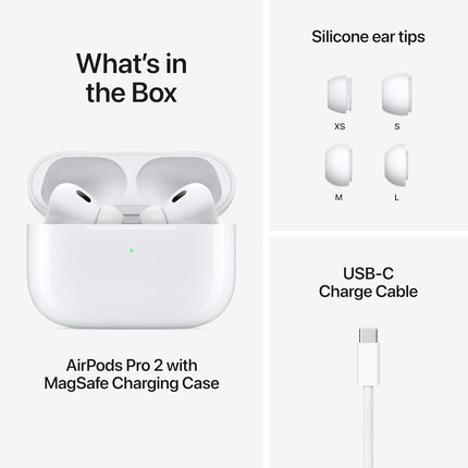 Apple AirPods Pro 2 Wireless Bluetooth Earbuds, Active Noise Cancellation