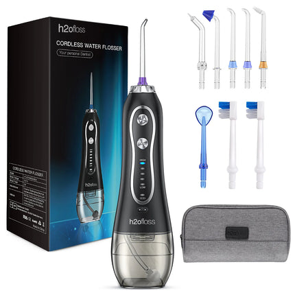 H2ofloss Portable Dental Water Flosser Black HF-6