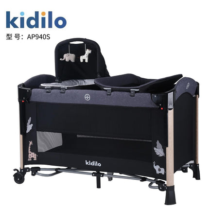 Kidilo AP940S Baby Bassinet, Cradle + Crib (Black)