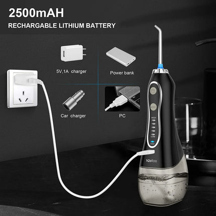 H2ofloss Portable Dental Water Flosser Black HF-6