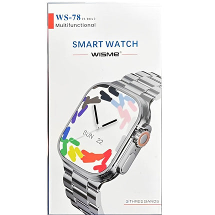 Wisme WS-78 Ultra 2 Smartwatch (Black) with 2.05" Color Touchscreen