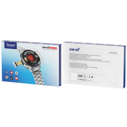 Telzeal Germany DW 42 Sperical Glass 1.53 Inch FullScreen Display 4G Smart Watch With Sim Slot