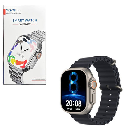 Wisme WS-78 Ultra 2 Smartwatch (Black) with 2.05" Color Touchscreen