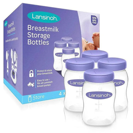 La Breastmilk Storage Bottles(4*160 Ml)